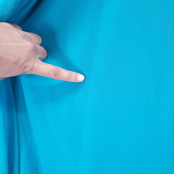 Aidan Mattox 100% Silk Strapless Formal Prom Gown Turquoise Maxi Dress Size 10 - Picture 11 of 16